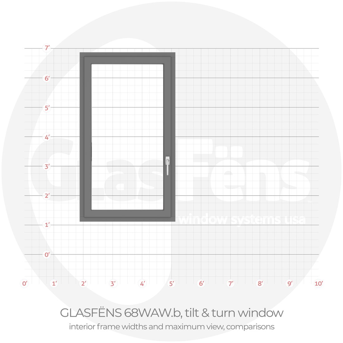 Frame width comparison drawing