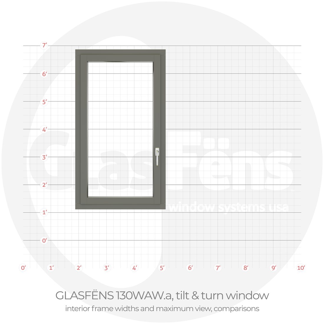 Frame width comparison drawing