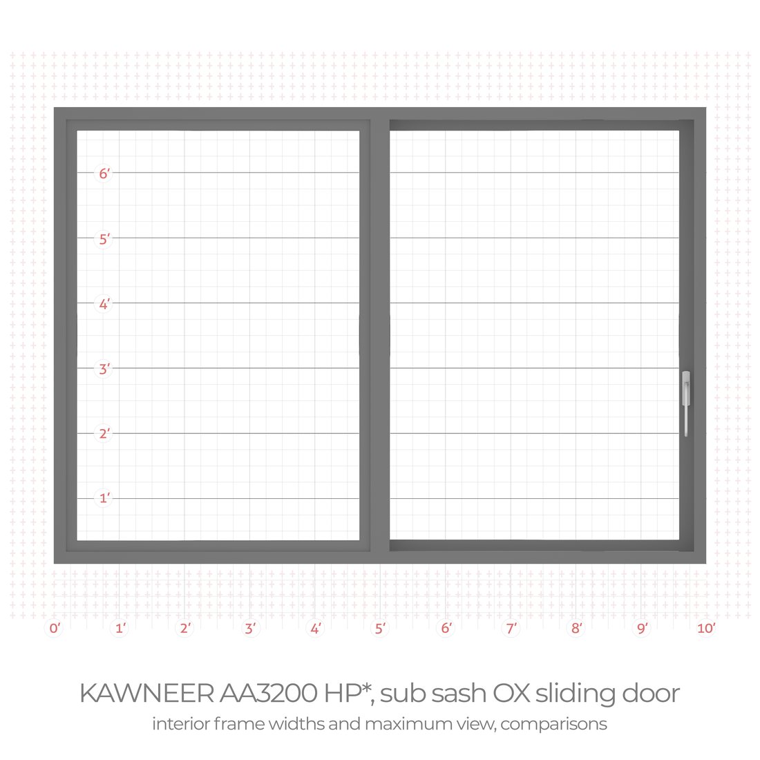 Frame width comparison drawing