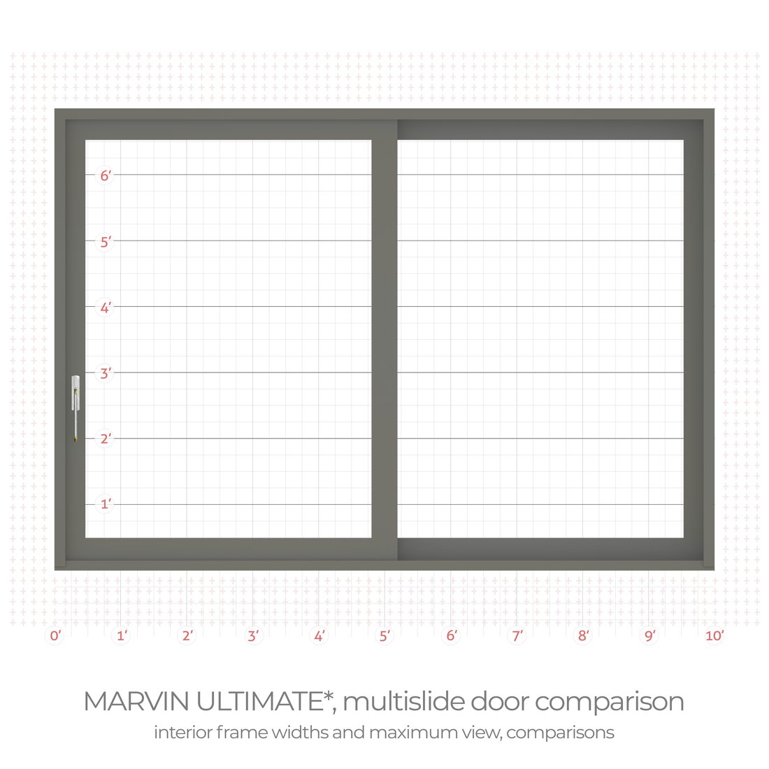 Frame width comparison drawing