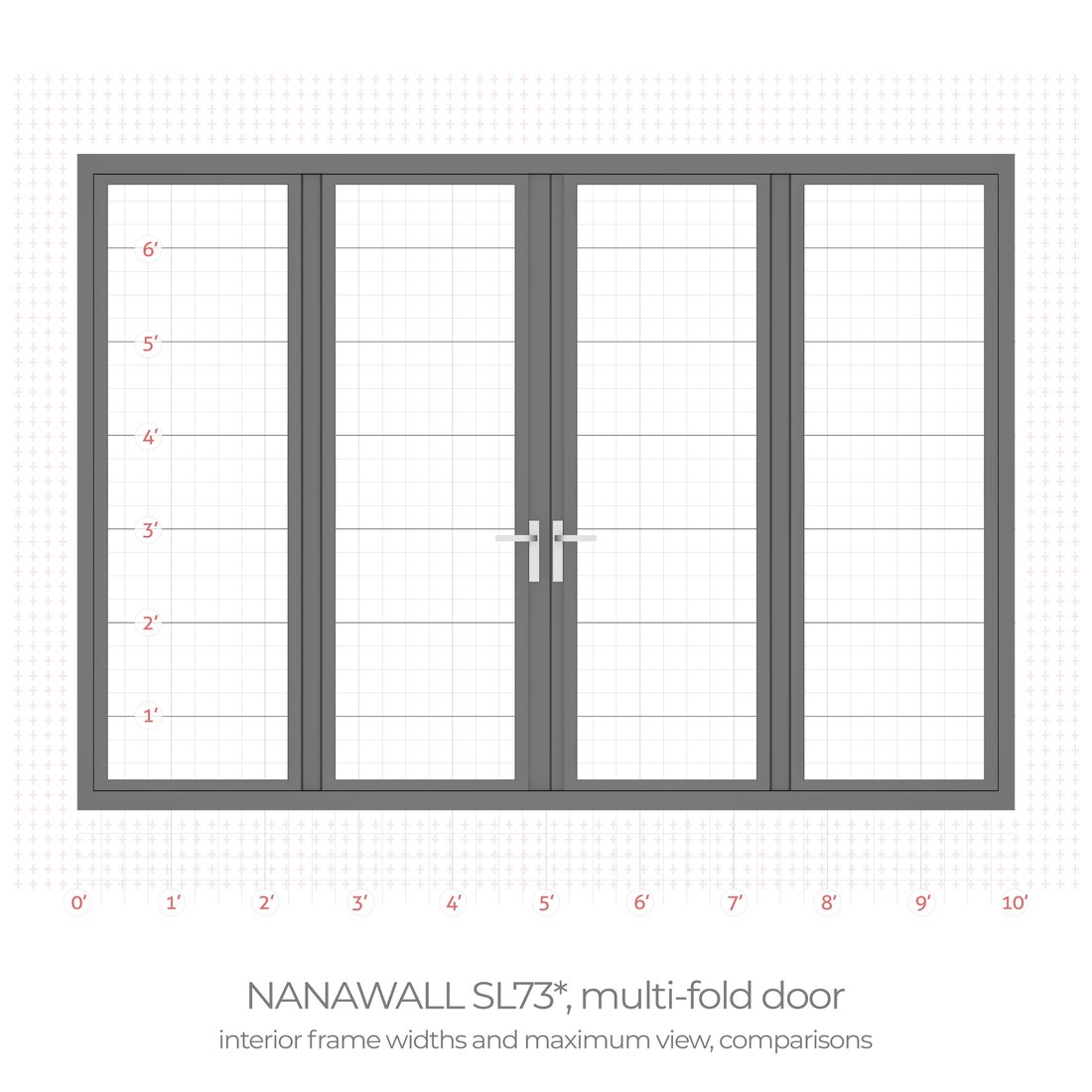 Frame width comparison drawing