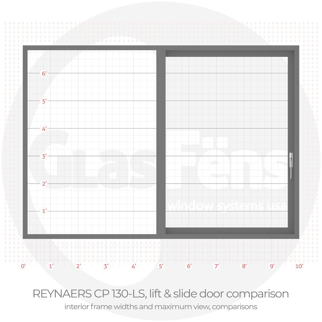 Frame width comparison drawing