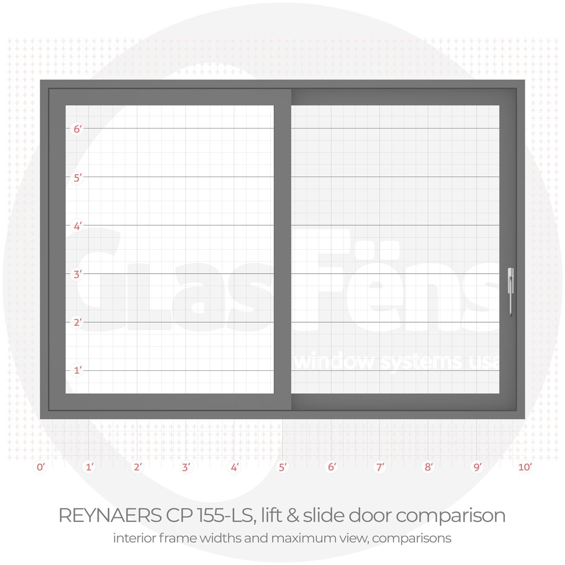 Frame width comparison drawing