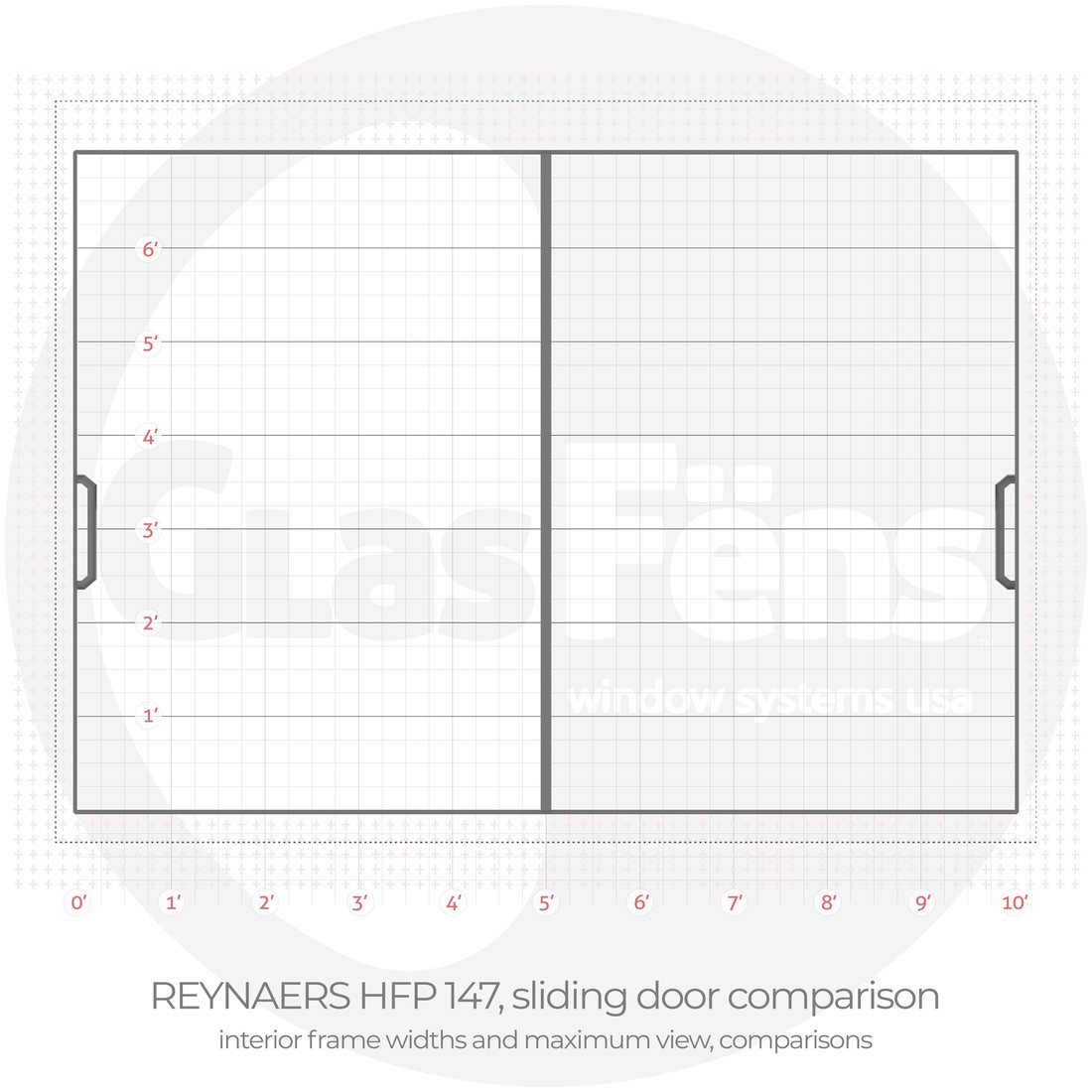 Frame width comparison drawing