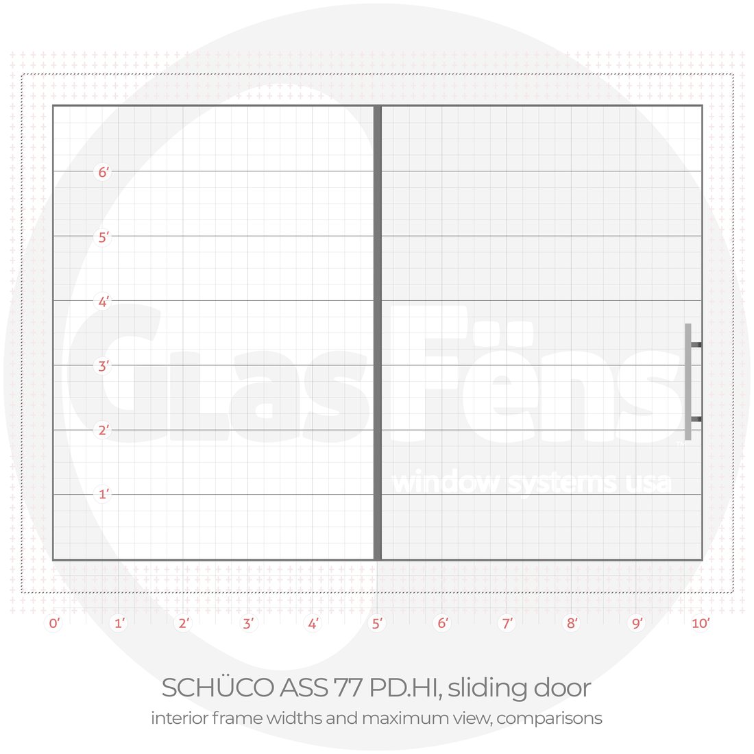 Frame width comparison drawing