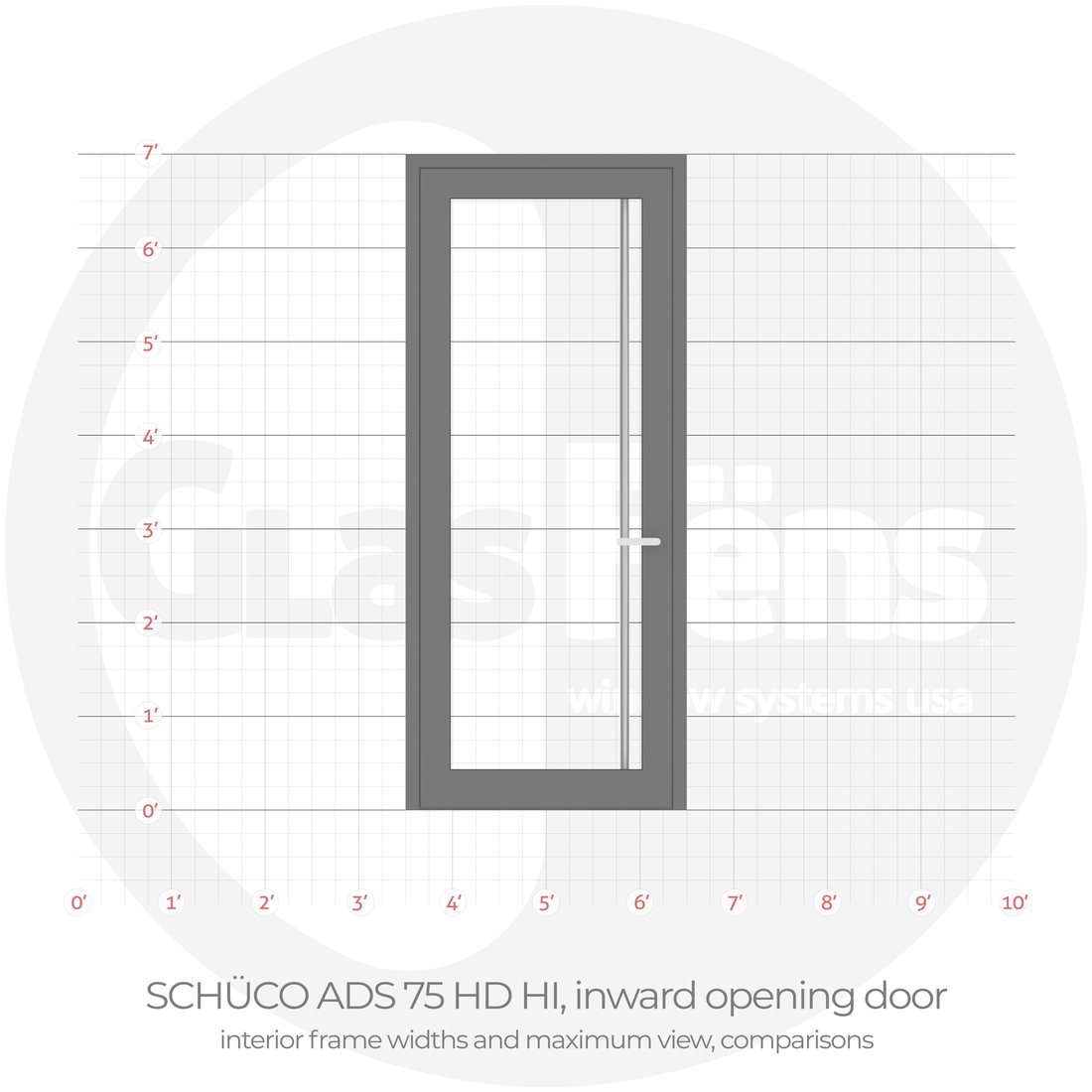 Frame width comparison drawing