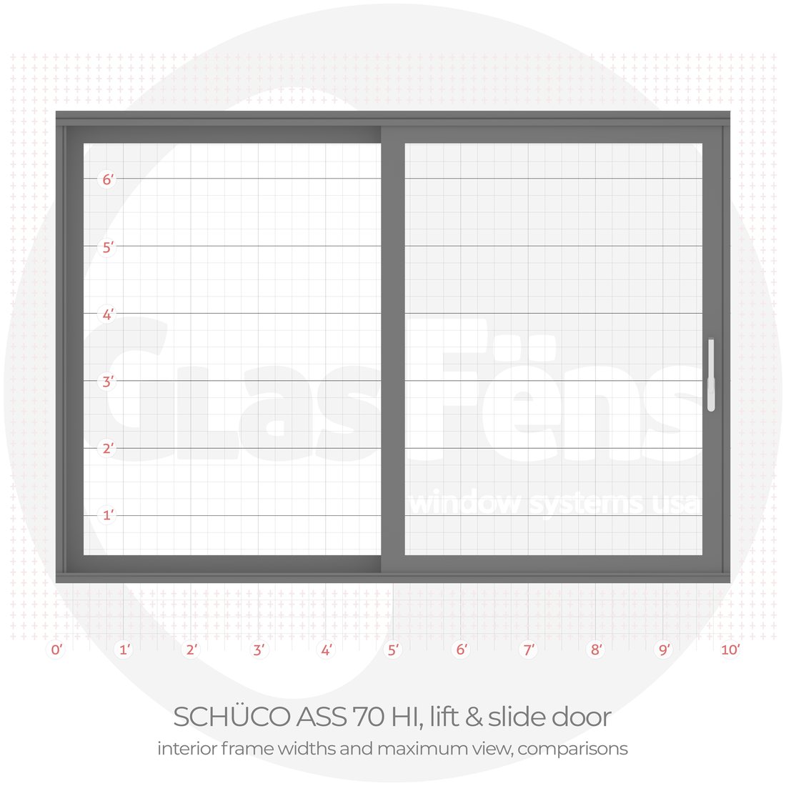 Frame width comparison drawing