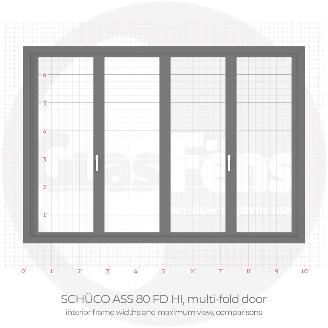 Frame width comparison drawing