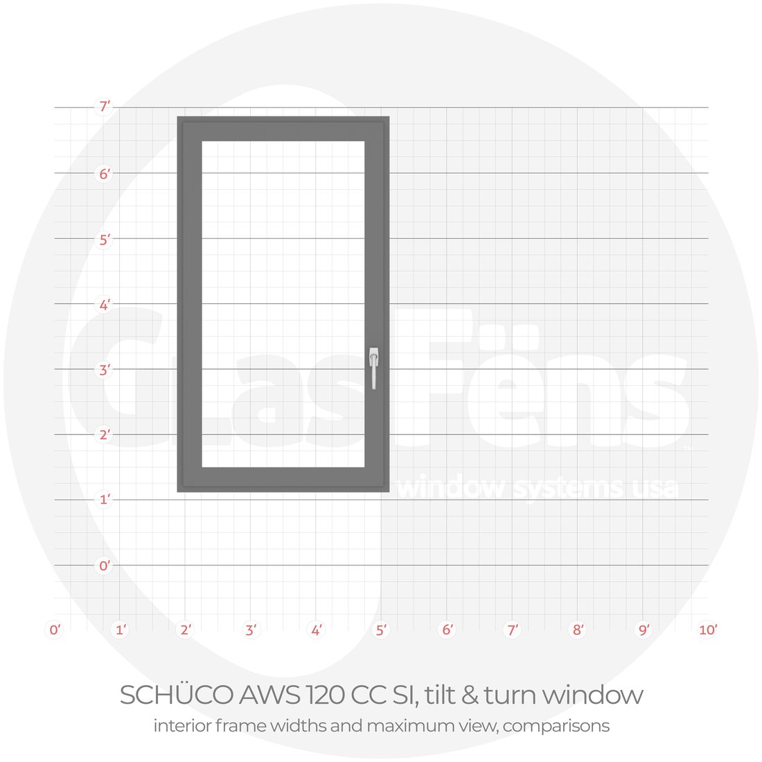 Frame width comparison drawing