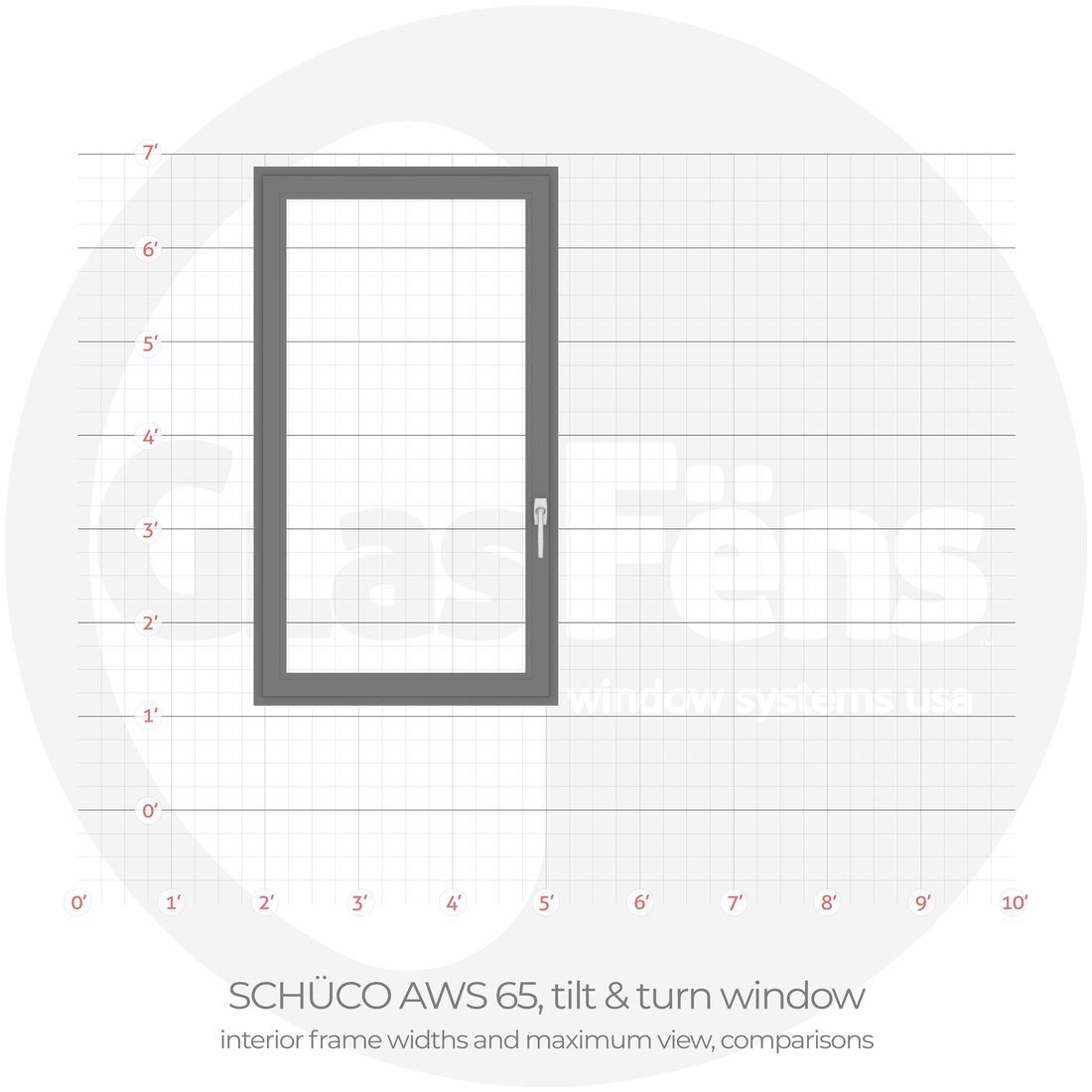 Frame width comparison drawing