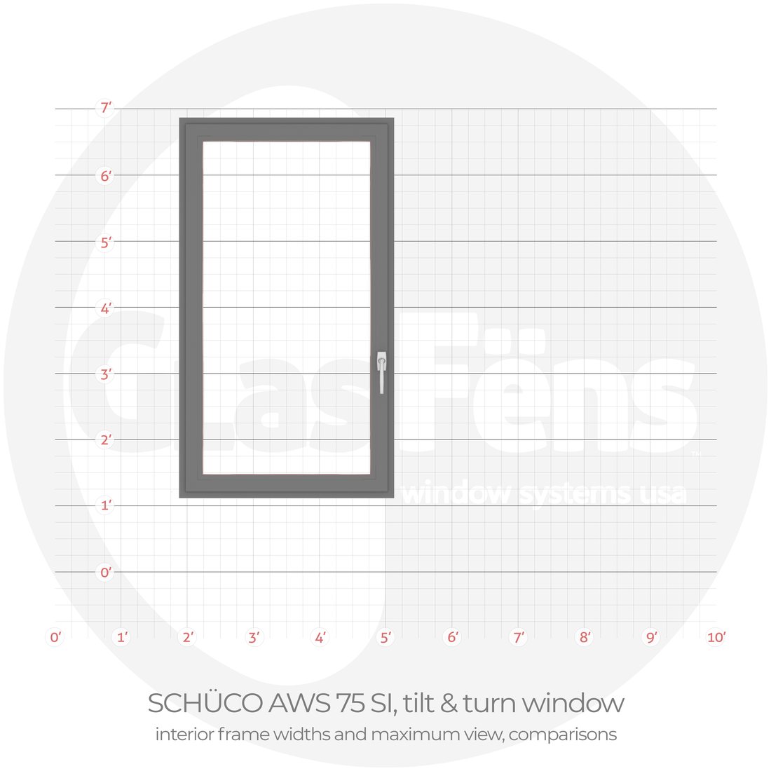 Frame width comparison drawing