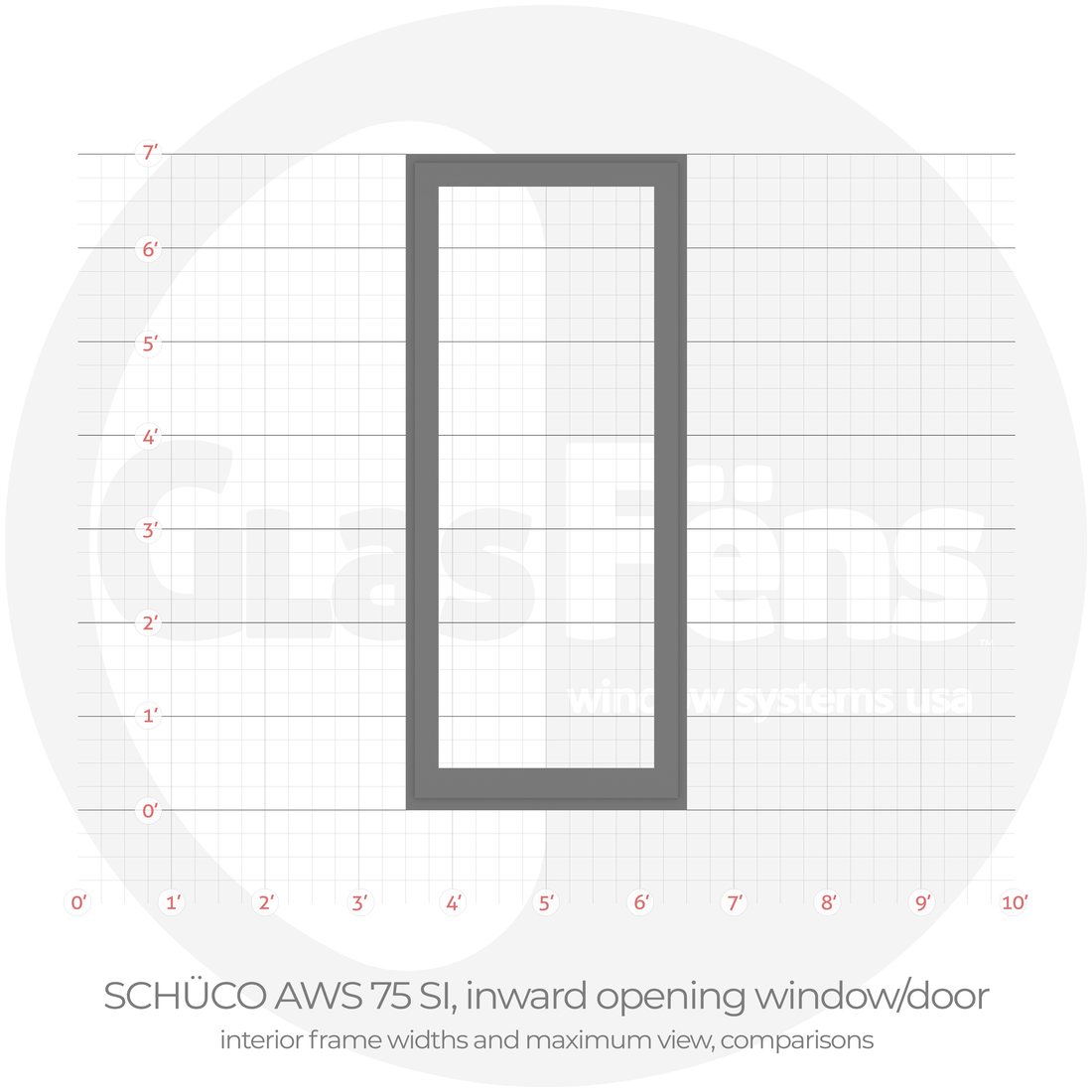 Frame width comparison drawing