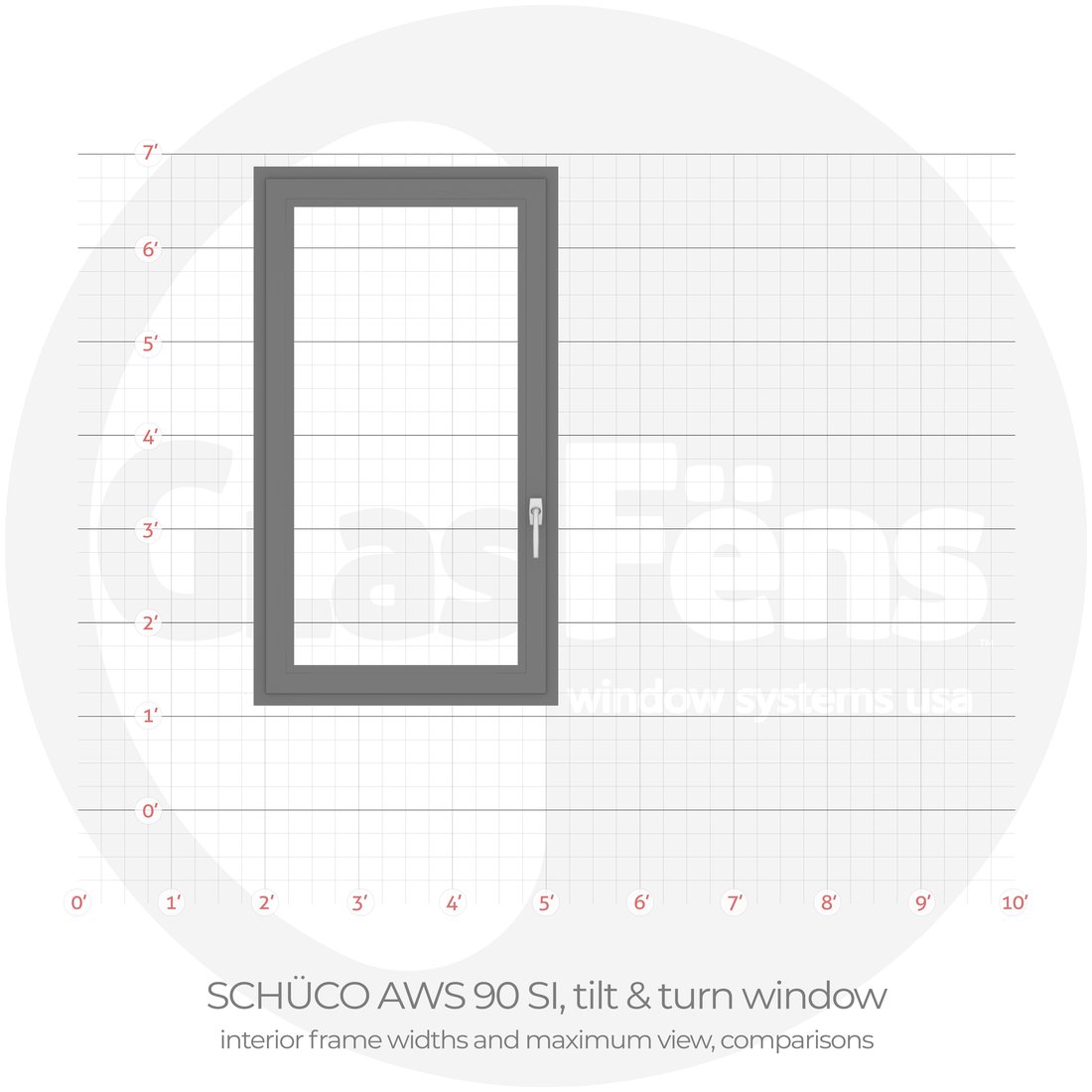 Frame width comparison drawing
