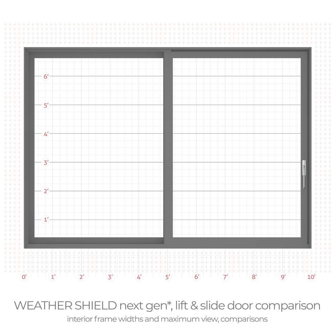 Frame width comparison drawing